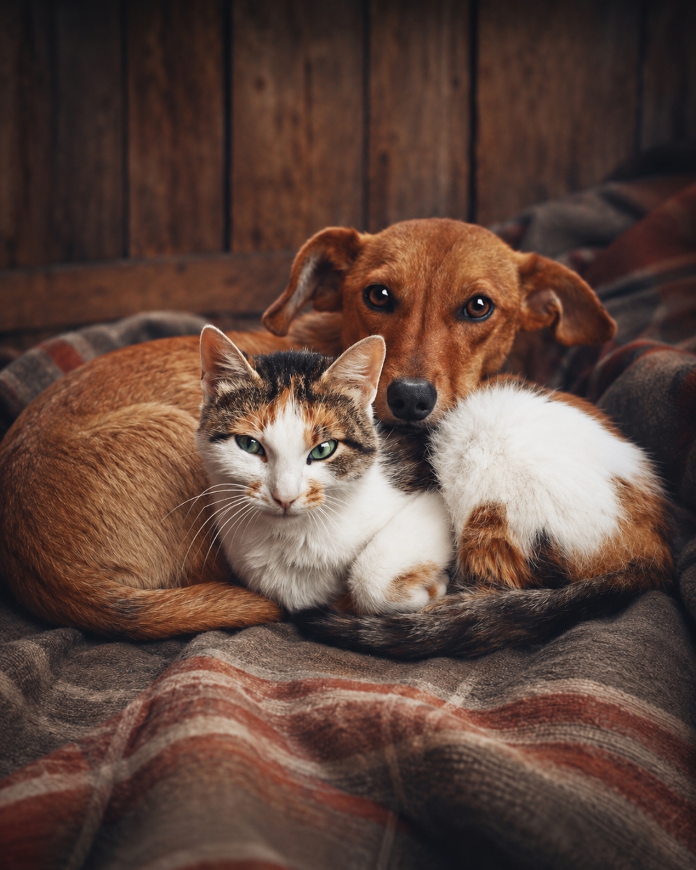 A rescued animal waiting for adoption through Animal World Foundation