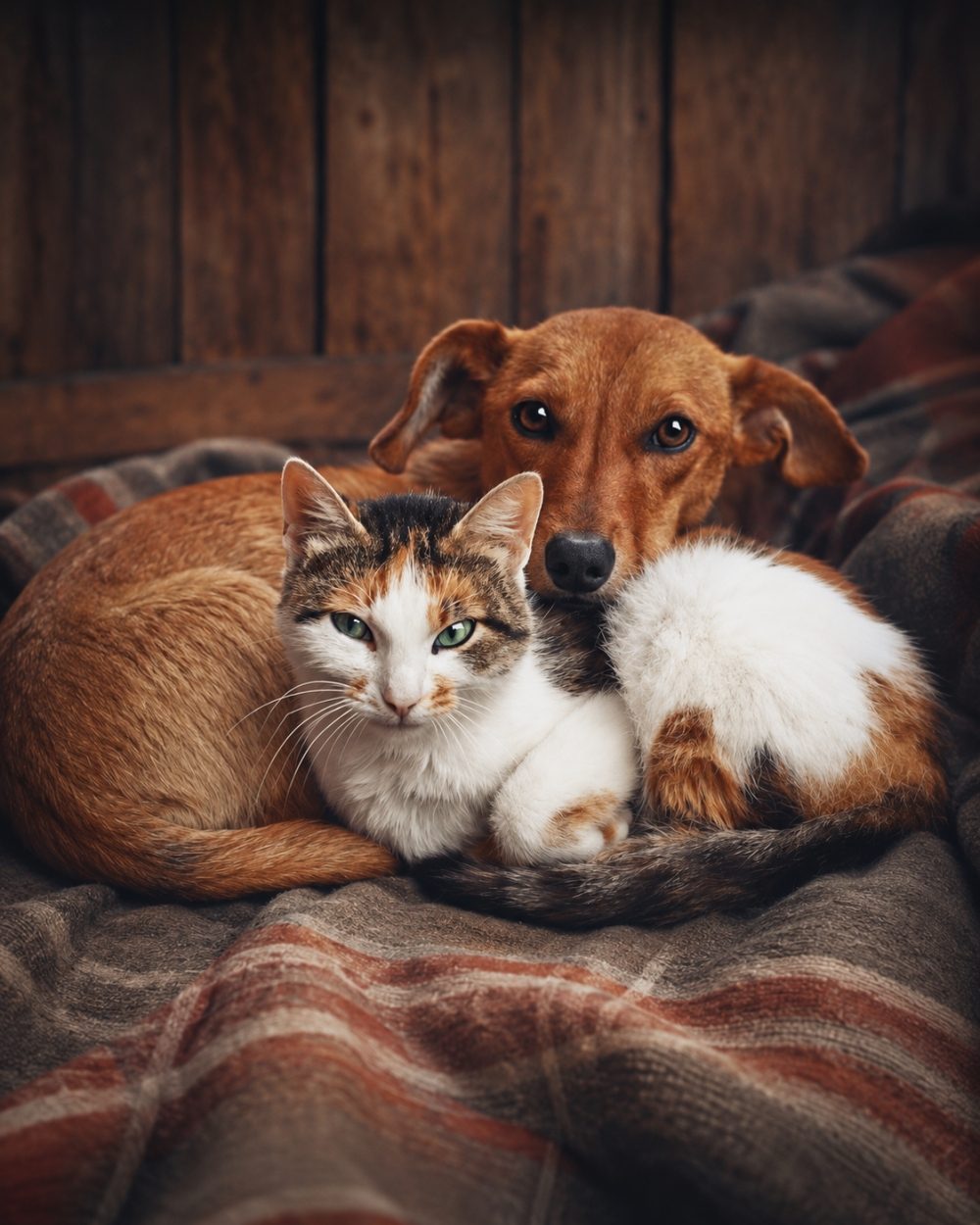 A rescued animal waiting for adoption through Animal World Foundation